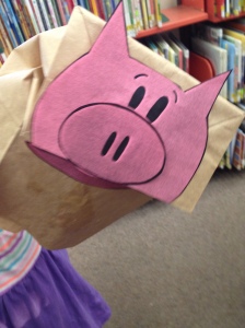 Piggie Paper Bag Puppet by Chloe